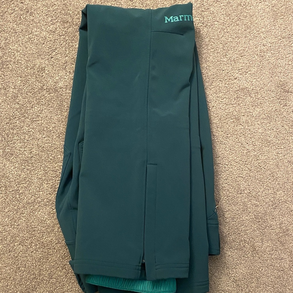 Marmot Teal Green Softshell Women’s Snow Ski Pants - Picture 11 of 11